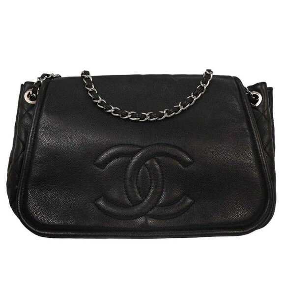 Chanel Black Calfskin Shoulder Bag - Picture 1 of 10
